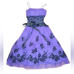 Vintage Small Ynes purple and black dress